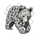 The bear guards the pineapple tattoo design idea