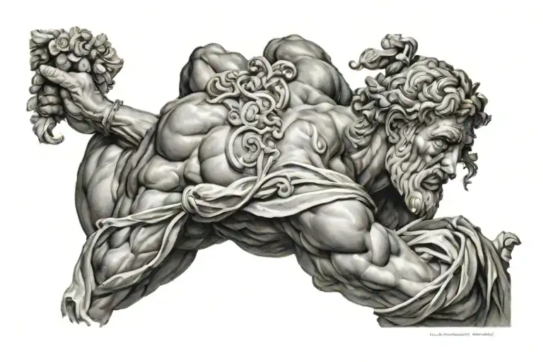 roman artwork Michelangelo tattoo design idea