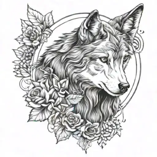wolf girl tattoo forearm for women  tattoo design idea