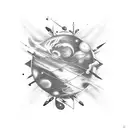 finex space burn planet tattoo design idea