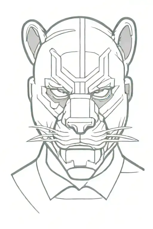 Tony's mask (raging tiger) from the game named "Hotline Miami" tattoo design idea
