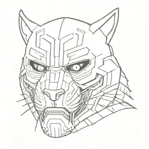 Tony's mask (raging tiger) from the game named "Hotline Miami" tattoo design idea