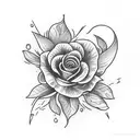 October birth flower with the name luca tattoo design idea