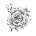 October birth flower with the name luca tattoo design idea