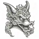 rubber duck devil with horns tattoo design idea