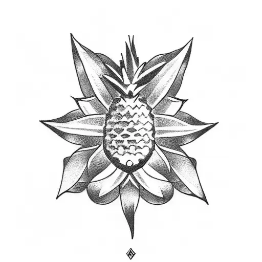 Pineapple tattoo design idea