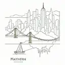 caption manhattan tattoo design idea