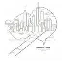 caption manhattan tattoo design idea