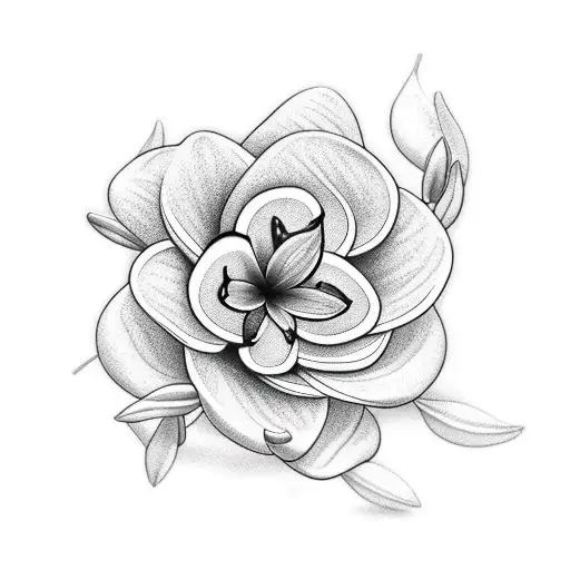 star jasmine flower tattoo design idea