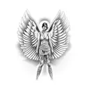 angel playing slot machine tattoo design idea