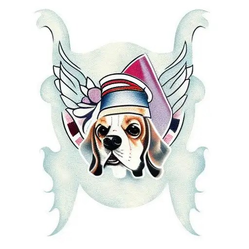 beagle tattoo design idea