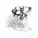 beagle tattoo design idea