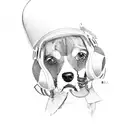 beagle tattoo design idea