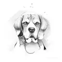 beagle tattoo design idea