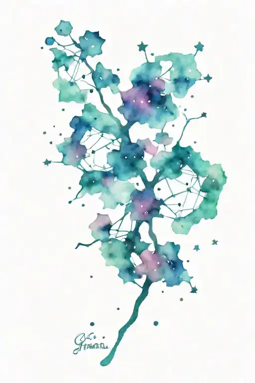 Gemini constellation tattoo design idea