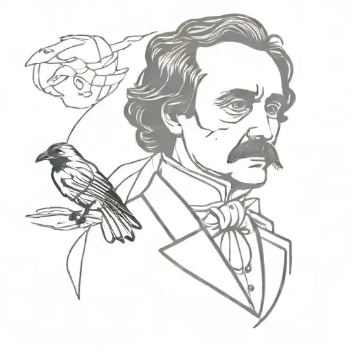 Edgar Allan Poe tattoo design idea