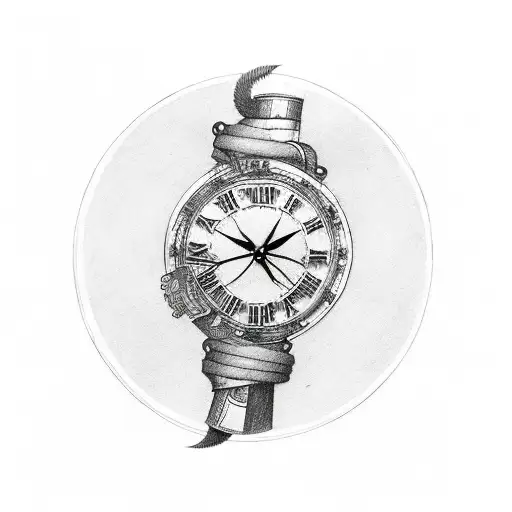 roman numeral band around an arm with the character (kaizen) enclosed in a circle tattoo design idea