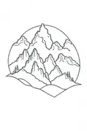 Christian mountain range tattoo design idea