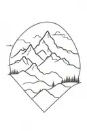 Christian mountain range tattoo design idea