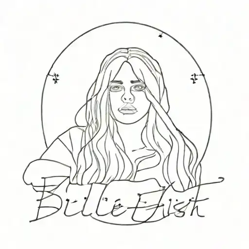 billie eilish lyrics written tattoo design idea