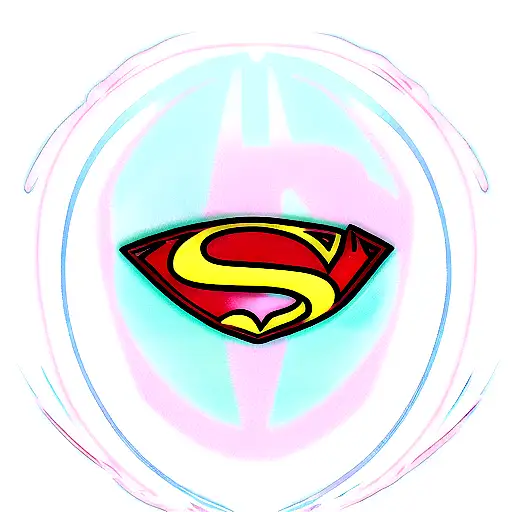 superman logo outline colour tattoo design idea