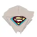 superman logo outline colour tattoo design idea