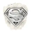 superman logo dark tattoo design idea