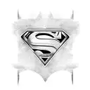 superman logo dark tattoo design idea
