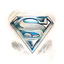 superman logo dark tattoo design idea