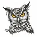 audi owl evil tattoo design idea