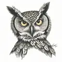 audi owl evil tattoo design idea