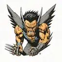 Wolverine comic with claw marks  tattoo design idea