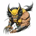 Wolverine comic with claw marks  tattoo design idea