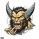 Wolverine comic with claw marks  tattoo design idea