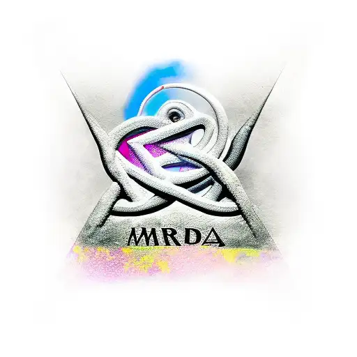 Symbol of bdsm slavery with the letters "GM" tattoo design idea