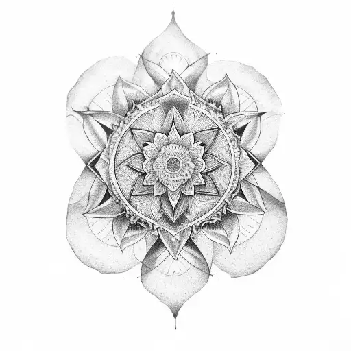 horizontally spine tattoo featuring moon phases with lotus flowers and butterflies tattoo design idea