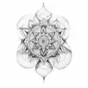 horizontally spine tattoo featuring moon phases with lotus flowers and butterflies tattoo design idea