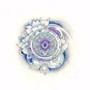 horizontally spine tattoo featuring moon phases with lotus flowers and butterflies tattoo design idea