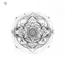 horizontally spine tattoo featuring moon phases with lotus flowers and butterflies tattoo design idea