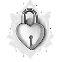 A heart-shaped lock with a key, symbolizing the unbreakable bond between a mother and daughter tattoo design idea