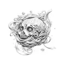 Bolognese pasta tattoo design idea