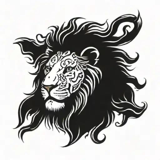 lion of judah tattoo design idea