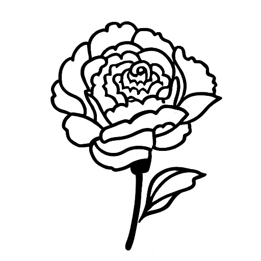 lavendar and carnation horizontal  tattoo design idea