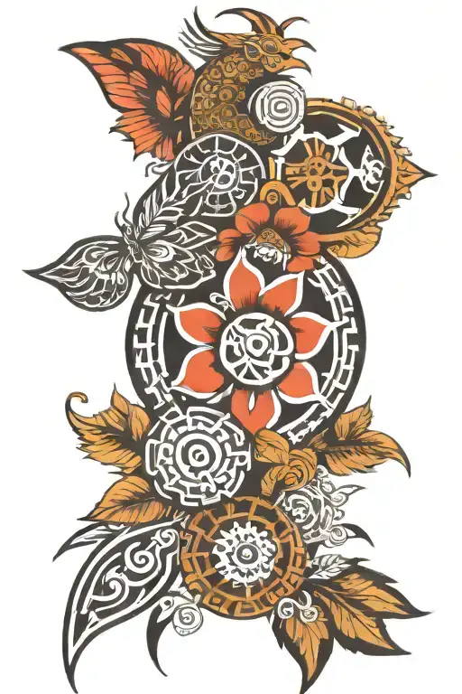 burmese and new zealand tribal inspired tattoo tattoo design idea