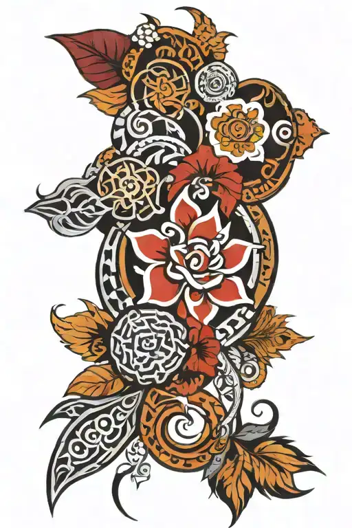 burmese and new zealand tribal inspired tattoo tattoo design idea