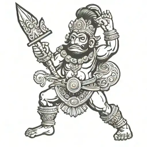 hanuman ramakien tattoo design idea