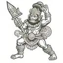 hanuman ramakien tattoo design idea