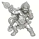 hanuman ramakien tattoo design idea