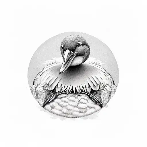 pato de borracha com oculos de sol simples tattoo design idea