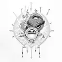 pato de borracha com oculos de sol  tattoo design idea